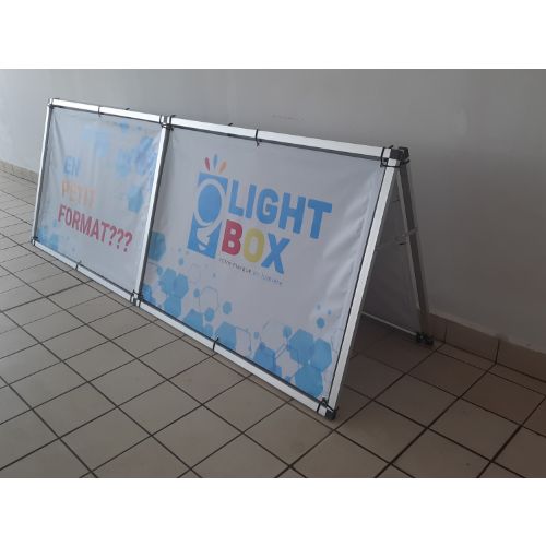 chevalet - support de communication outdoor, Lightbox Madagascar